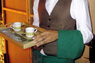 Crazy waiter or chef